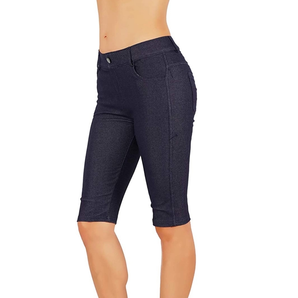 Jean Look Cotton Blend Jeggings Tights Slimming - Picture 3 of 4